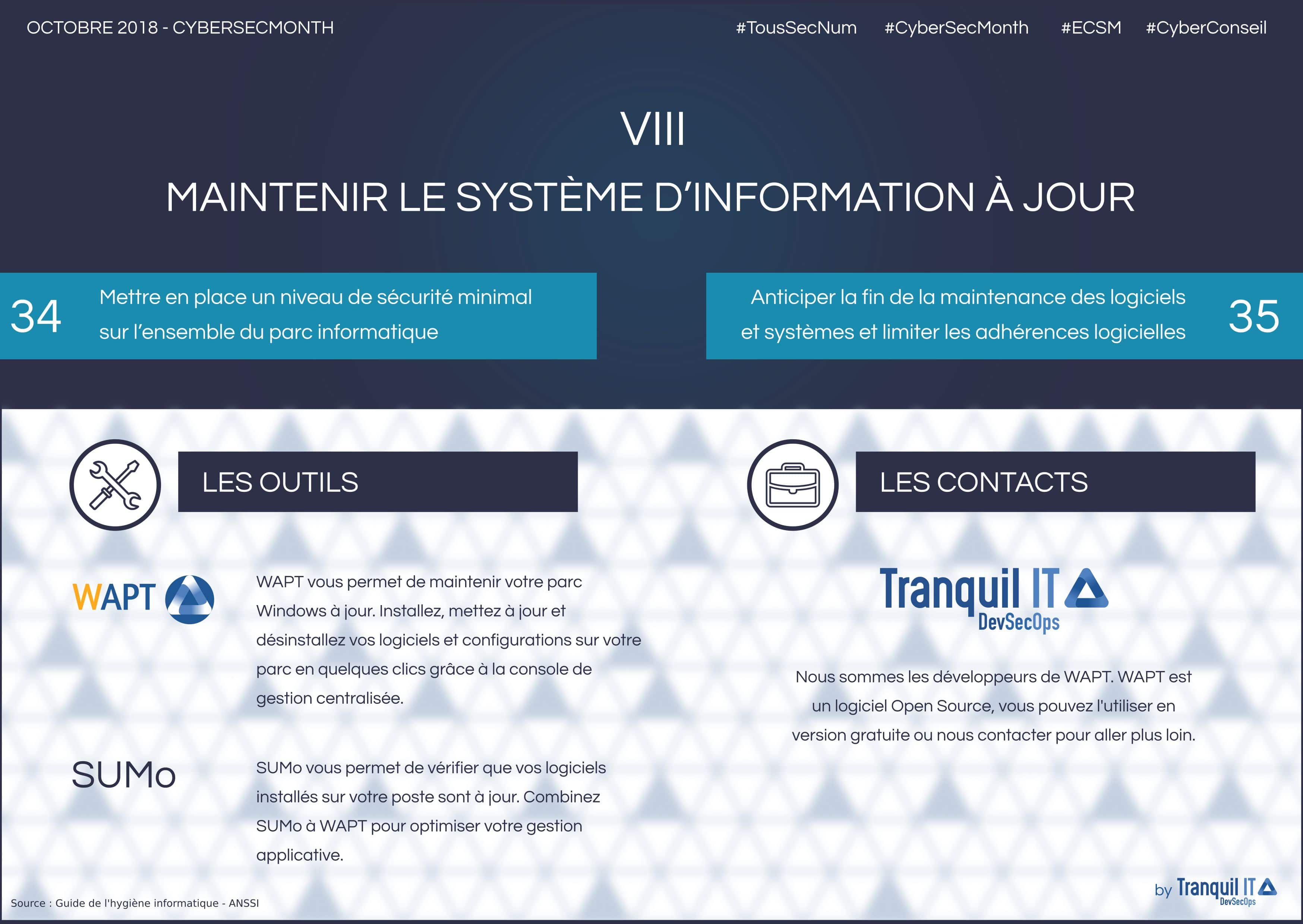 Infographie "Maintenir le système d'information à jour"